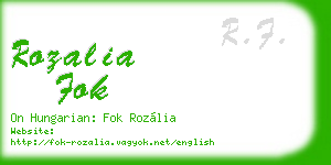 rozalia fok business card